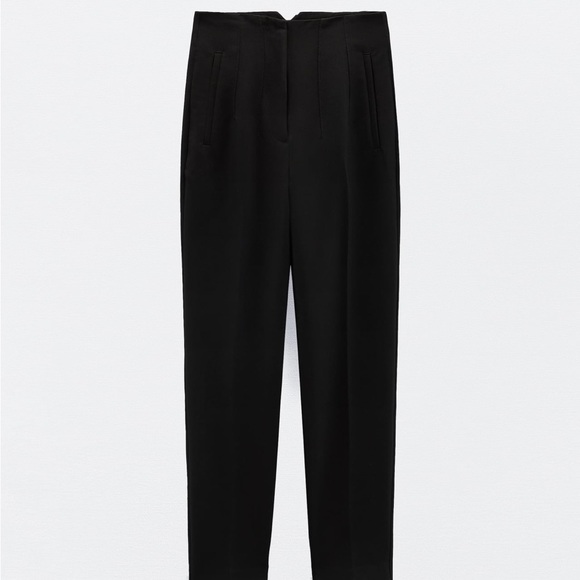 ZARA High Waisted Pants with Pleats Size L - Picture 2 of 7